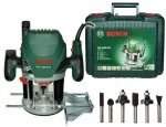 Puidufrees BOSCH POF 1400 ACE koos kastiga ja 7 freesiga