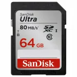 SanDisk Ultra 64GB SDXC 80 MB/s UHS-I CL10 m&auml;lukaart