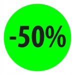 Kleepsud &bdquo;Allahindlus -50%&ldquo;, 20 mm, 880 tk