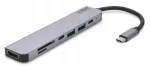 USB-C nutikas 7-&uuml;hes adapter SAVIO AK-47