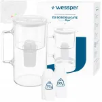 Klaasist kann Wessper D2 Borosilicate LED-iga, 3 l, 3 veefiltriga