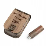 USB m&auml;lupulk 8 GB, puidust, karbiga, graveeritav logo