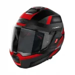 Mootorrattakiiver Nolan N120-1, must/punane matt, suurus M
