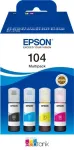 EPSON 104 tindikomplekt, 4 v&auml;rvi, EcoTank ET2710/ET2720/ET2815/ET4700 printeritele