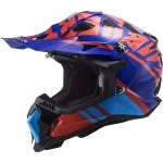 Mootorrattakiiver LS2 MX700 EVO GAMMAX, punane/sinine, XXL
