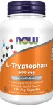 Toidulisand NOW Foods L-Tryptophan 500 mg melatoniiniga, 120 kapslit