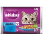 Kassitoit WHISKAS l&otilde;he ja tuunikalaga, želee, 4 x 85 g