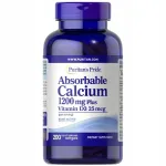 Toidulisand PURITAN'S PRIDE Calcium + Vitamin D3, 200 kapslit