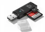 USB 2.0 mikro SD m&auml;lukaartide lugeja must