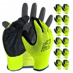 T&ouml;&ouml;kindad Garden Gloves, helkurid, lateksist, 12 paari