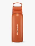 Roostevabast terasest jookipurk filtriga LifeStraw GO 2.0, 700 ml, Kyoto Orange