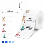 Isetermilised kleepsud Niimbot B1/B21/B3S/B31 printeritele, 40x20 mm