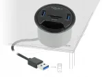 USB jagaja Delock 64152, 2x USB 5 Gbps, SD ja Micro SD kaardilugeja