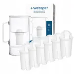 Klaas kann 3 l WESSPER D2 BOROSILICATE Aquaclassic valge 6 kassettiga
