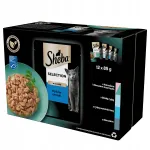 SHEBA Selection m&auml;rg kassitoit kalamaitsega, 12 x 85 g pakendid