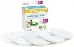 Catit veejoa filtrid, valged, 5 tk, plastikust alusega