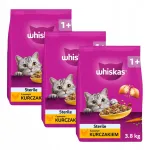 Kuiv kastitoit WHISKAS steriliseeritud kassidele kanaga, 3,8 kg, 3 tk