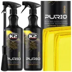 K2 Purio auto salongi puhastuskomplekt mikrokiust harjaga