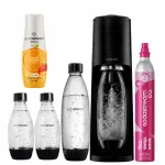 SodaStream Terra must gaseeritud vee valmistaja 3 pudeliga, Orange-Mango siirup ja CO2 kapsel