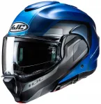Mootorratturi kiiver HJC F100 Reff, sinine/hall, suurus XXL