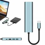 USB-C jaotur, 5 &uuml;hendust: USB 3.0, USB 2.0, PD 100W, LAN RJ45, hall
