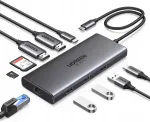 USB-C &uuml;hendusjaam 10-&uuml;hes HDMI 4K, 100W PD, Ethernet, kaardi lugejaga