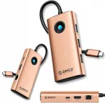 USB-C dokk Orico PW11 6in1, HDMI 4K, PD 100W, RJ45