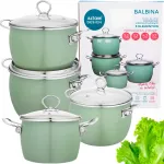 Altom Design Sage Balbina emailitud poti komplekt, 8-osaline, sobib induktsioon- ja gaasipliidile