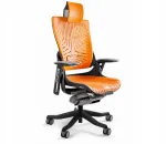 Kontoritool Wau 2 TPE-12, elastomeer, mango/must