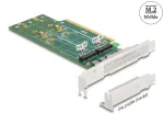 Delock 90090 PCIe 4.0 x16 adapter 4x NVMe M.2 Key M 110 mm, madala profiiliga