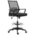 Ergonoomiline kontoritool jalaristiga, must