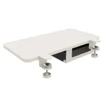 Laepind riiuliga ja sahtliga Spacetronik, valge, 60x30 cm, 25 kg, klambriga kinnitatav