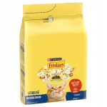 PURINA FRISKIES steriliseeritud kasside kuivtoit veise- ja kanalihaga, 3 kg