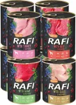 M&auml;rg koeratoit RAFI t&auml;iskasvanutele, kliimavaba, mitme maitsega, 8 x 800 g