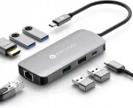 USB-C jagaja NOVOO 7-in-1 koos 4K HDMI, 100W PD ja Ethernet RJ45-ga