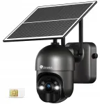 V&auml;liskaamera Ctronics, p&auml;ikeseenergial, 4G, 2K, 3MP, 10400mAh, &ouml;&ouml;n&auml;gemine 30 m