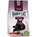 Kuiv kassitoit Happy Cat Sterilised veiselihaga, 10 kg