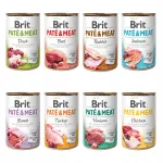 BRIT PATE & MEAT koerakonservid erinevate maitsetega, 8 x 400 g