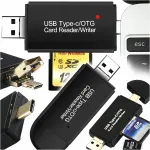 USB 3.0 USB-C 5in1 hub kaardilugeja SD, microSD, SDHC, TF
