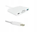 Qoltec 50426 USB-C kuni VGA adapter USB 3.0 ja USB-C PD-ga