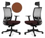 Nahast ergonoomiline kontoritool, pruun