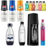 Sodastream Terra s&uuml;sinikuga vee valmistaja 1 x 1L Fuse pudel, 1 x 0,5L pudel, 1 gaasikassett ja 3 siirupit