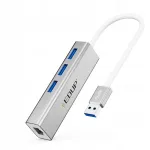 USB 3.0 jaotus LAN v&otilde;rguadapteriga RJ45, 3x USB 3.0, 10/100/1000Mbps, EDUP