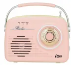 Raadio Eltra Luiza retro roosa USB/SD/MP3, akuga