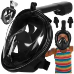 Laste t&auml;isn&auml;o snorkliks sobiv mask koos toruga S/M