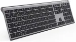 Juhtmeta Bluetooth klaviatuur, hall, AZERTY, prantsuse, 3 kanalit