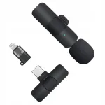 Juhtmevaba mikrofon K8 USB-C ja Lightning adapteritega