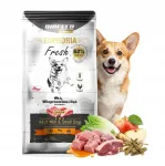 BIOFEED EUPHORIA FRESH kuivkoeratoit v&auml;ikestele t&auml;iskasvanud koertele sealihaga ja hanehambaga, 2 kg