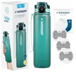 Wessper Tritan veepudel 1 l sinine, 3 filtriga