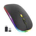 Juhtmevaba m&auml;nguhiir Techsuit M1, must, RGB LED-valgustusega
